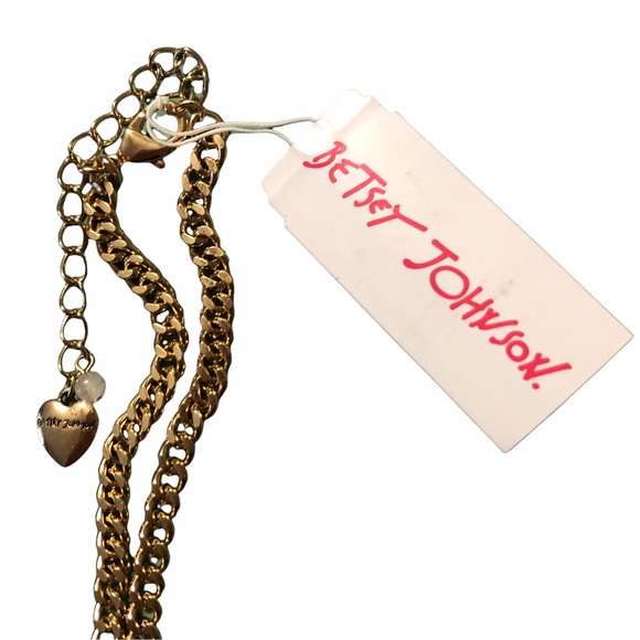 🌸 BETSEY JOHNSON | Pink Daisy Pave Necklace w/ Gold Chain - Picture 9 of 12
